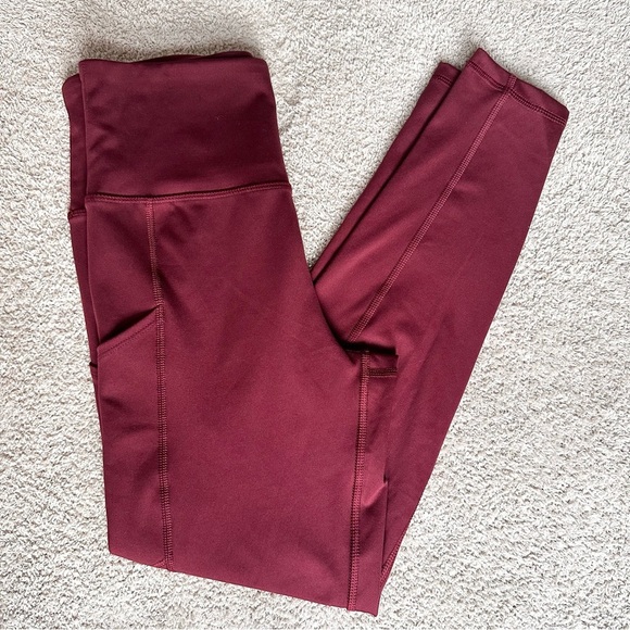 AE Highest Rise Burgundy Leggings Medium NWT - Picture 5 of 10